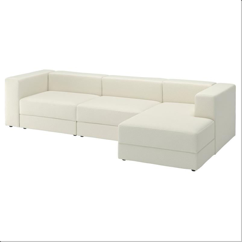 JATTEBO イェッテボ 4人掛けモジュールソファ 寝椅子付き - 右/アクスヴァラ オフホワイト