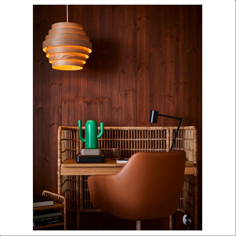 DYKARKLOCKA デュカルクロッカ / HAVSDJUP ハーヴスユープ ペンダントランプ - ホワイトステインオーク材突き板/ホワイト 40cm