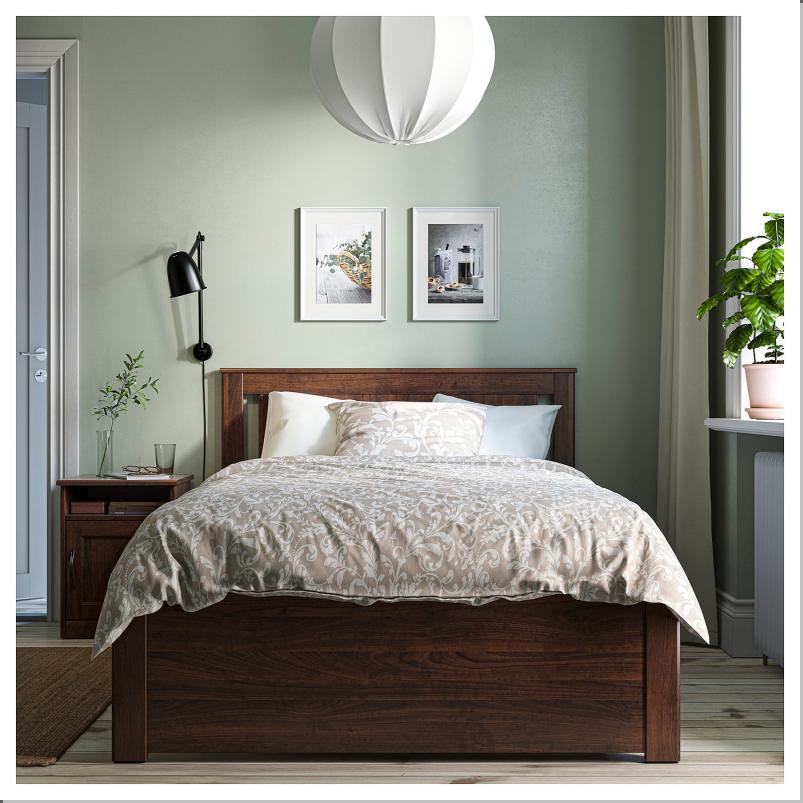 SONGESAND ソンゲサンド ベッドフレーム - ブラウン/リルヘラン 120x200cm