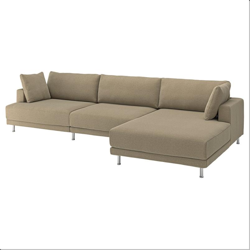 UPPAKRA ウッポークラ 4.5人掛けモジュールソファ - 寝椅子付き 右/ヨハネスホブ ブラウンベージュ