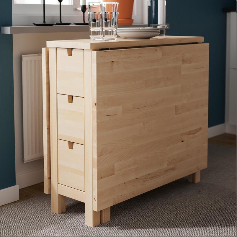 NORDEN ノールデン / HOGVED ホーグヴェド テーブル＆チェア2脚 - バーチ/グリーン 26/89/152cm