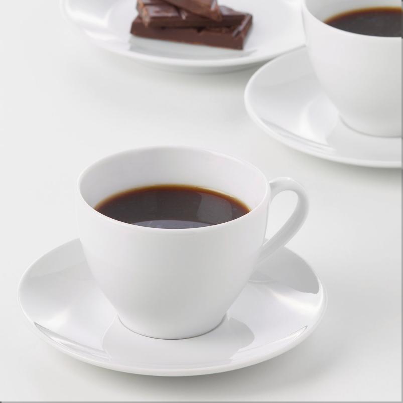 VARDERA ヴェデーラ コーヒーカップ&ソーサー - ホワイト 20cl