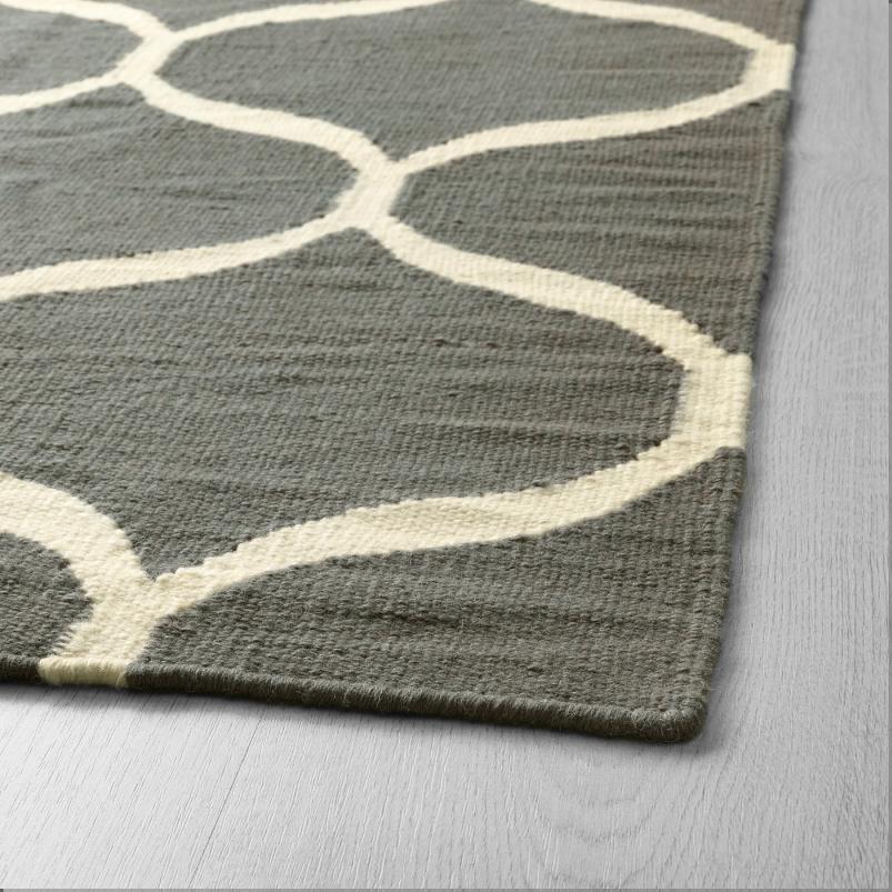 STOCKHOLM 2017 ストックホルム 2017 ラグ 平織り - ハンドメイド/網目模様 グレー 170x240cm