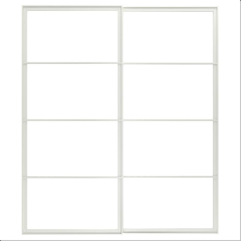PAX パックス 引き戸用アルミ枠 レール付き - ホワイト 200x236cm