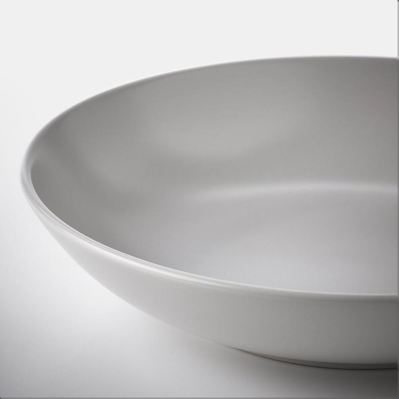 FARGKLAR フェルグクラー 深皿 - マット ライトグレー 23cm