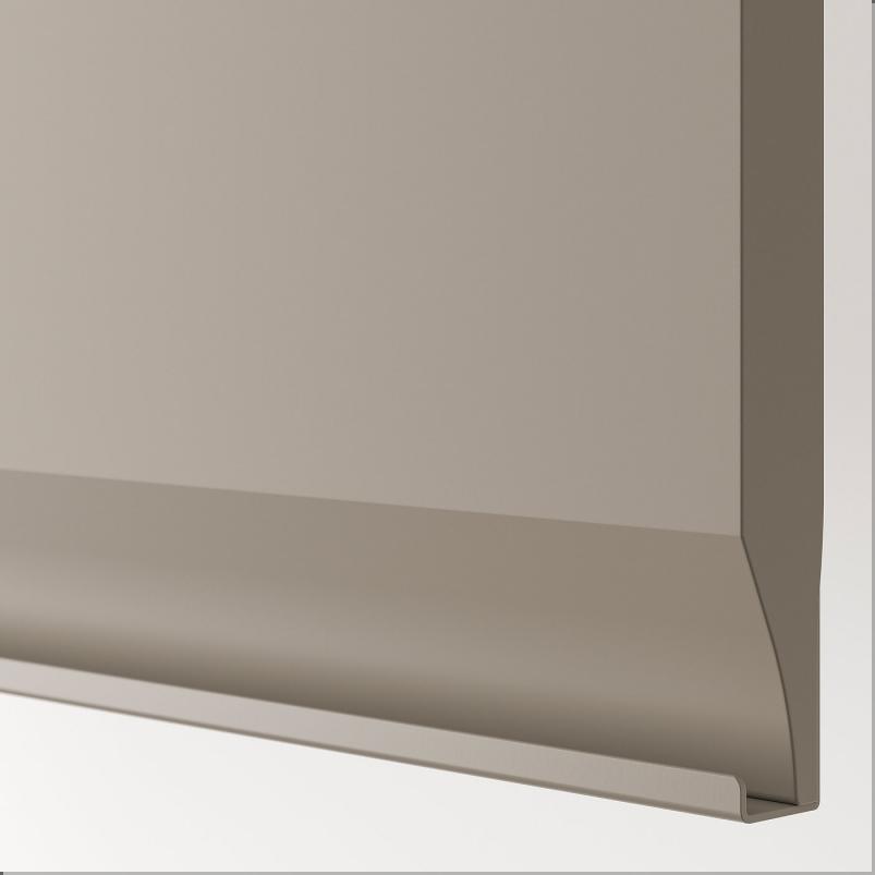 UPPLOV ウップローヴ 扉 コーナーベースキャビネット用 部品2個 - 右/マット ダークベージュ 25x80cm