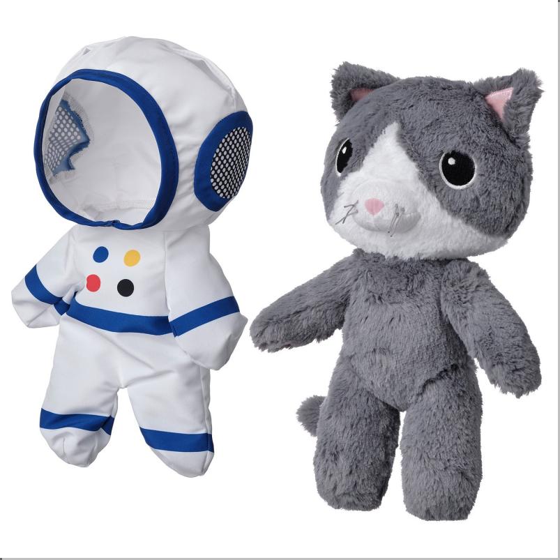 AFTONSPARV アフトンスパルヴ ぬいぐるみ 宇宙服付き - ネコ 28cm