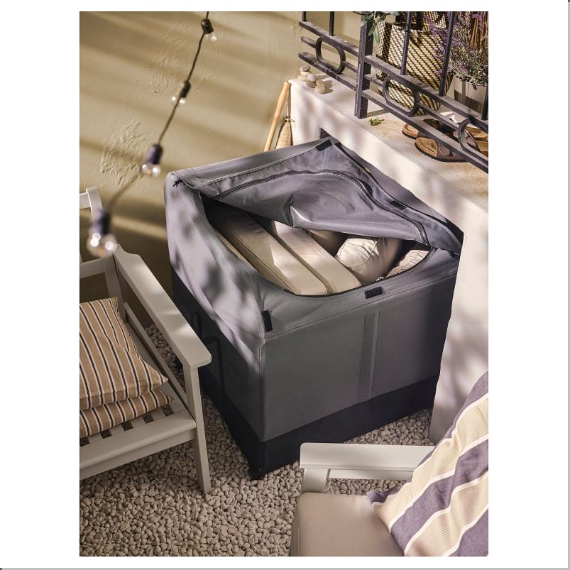 VATTERSO ヴェッテルソー 収納ボックス 屋外用 - ダークグレー 78x72x79cm