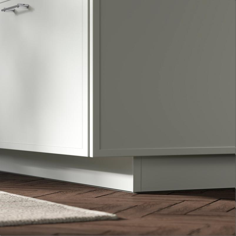 ASPUDDEN アスプウッデン 蹴込み板 - ライトグレー 220x8cm