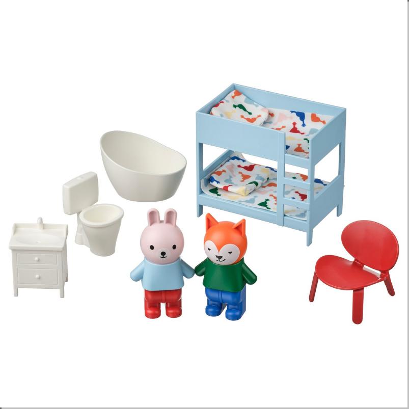 HUSET フーセット ミニチュア家具&フィギュア - ベッドルーム/バスルーム マルチカラー