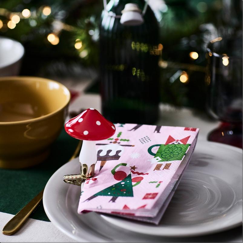 VINTERFINT ヴィンテルフィント 紙ナプキン - 柄ミックス ピンク 33x33cm