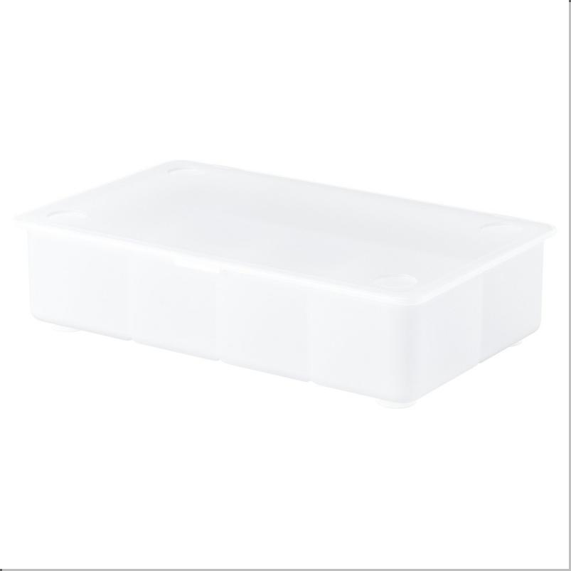 GLIS グリース ふた付きボックス - 透明 34x21cm