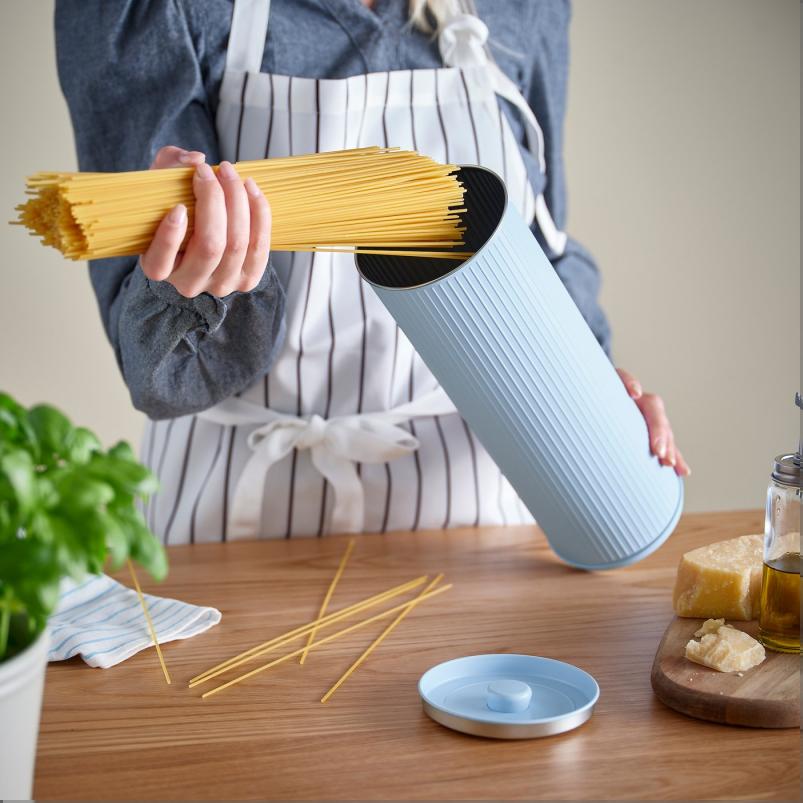 BETTHAJ ベットハイ 缶 ふた付き - スパゲティ用/ペールブルー 2.6L