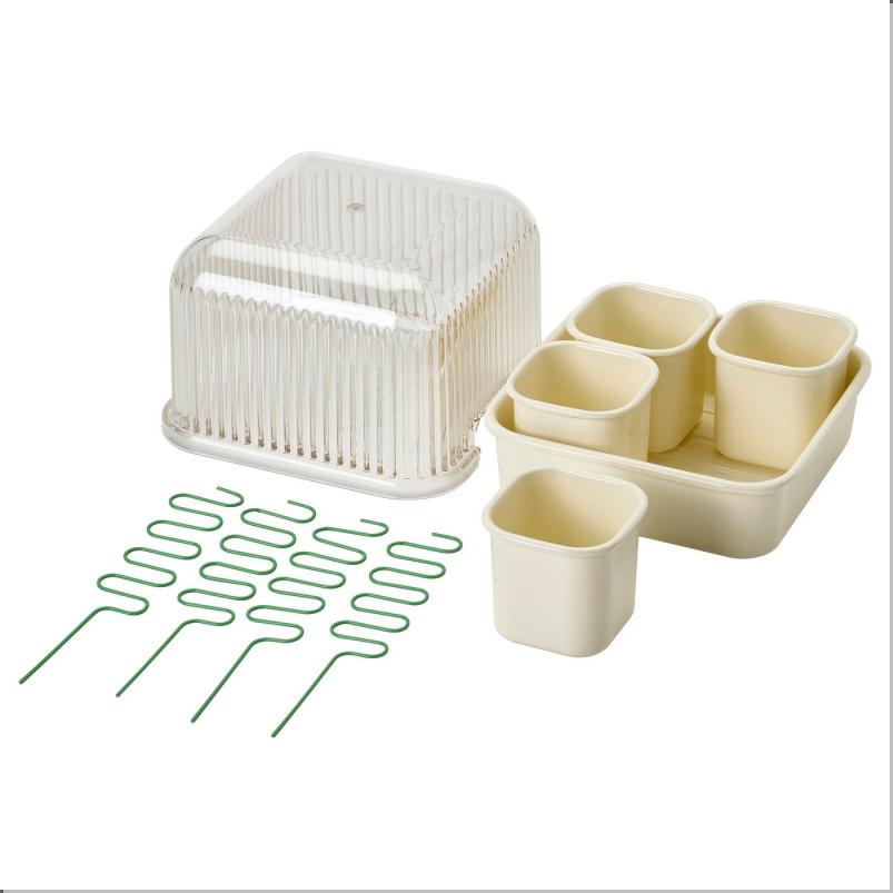 DOFTRIPS ドフトリプス 栽培セット - 透明/オフホワイト 16x16x14.5cm