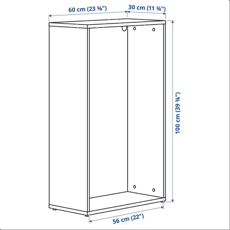 LASTARE ラスタレ フレーム - ホワイト 60x30x100cm