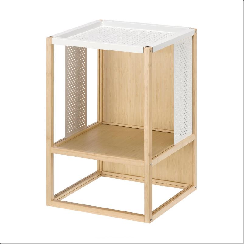 GILLERSBERG ギッレルスベリ サイドテーブル - 竹/ホワイト 39x39x56cm