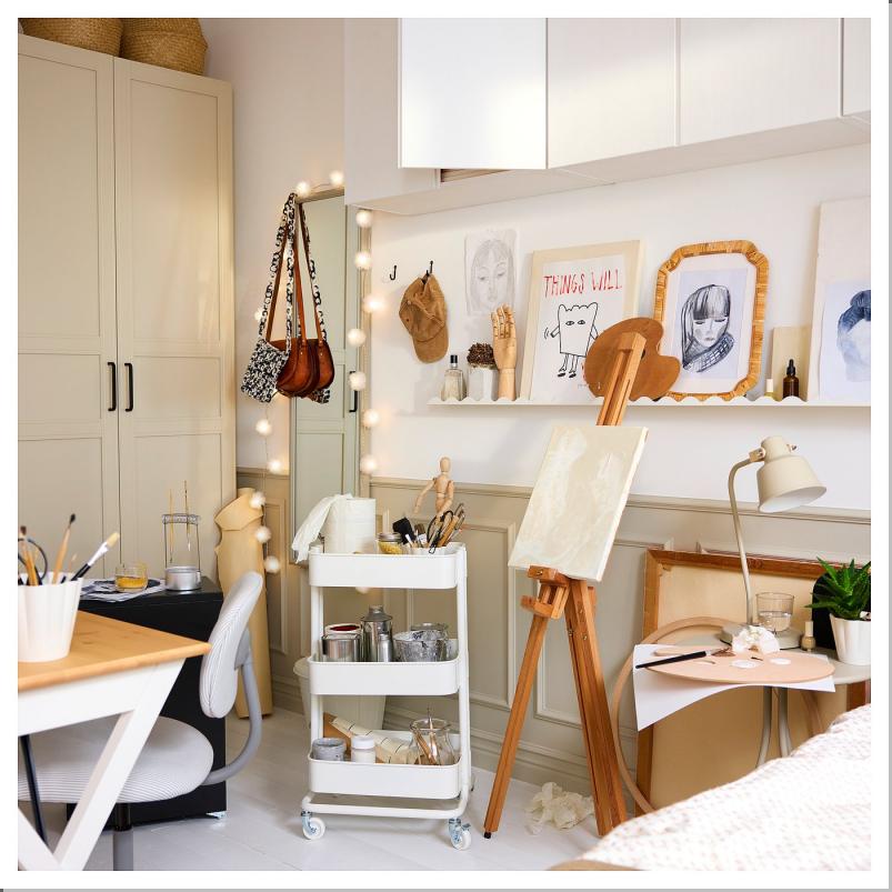 DAGGKAPRIFOL ダッグカプリフォール アート用飾り棚 - ホワイト 49cm