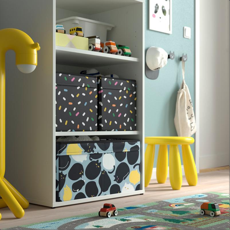 SKAJARE スコーヤレ ボックス - ブラック/スプリンクル 26x37x26cm