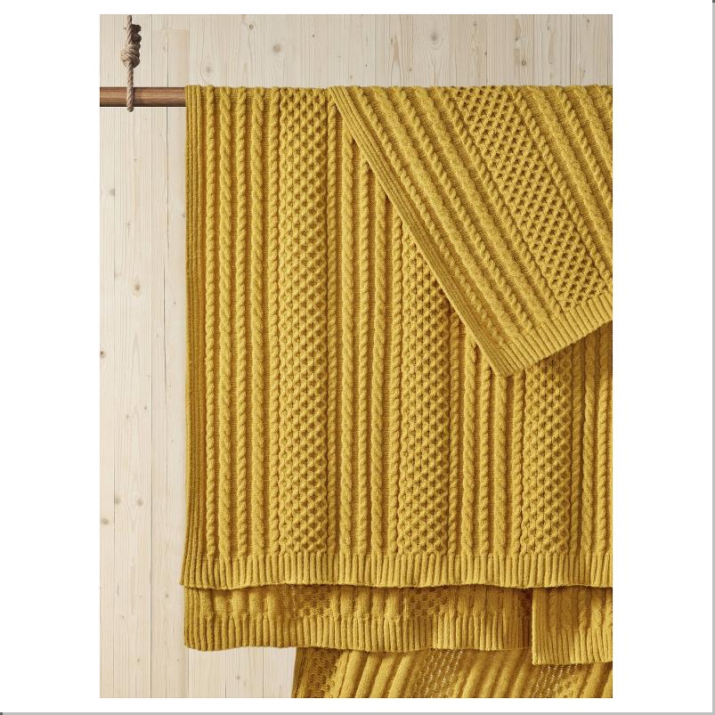 SORBYSKOGEN ソルビスコーゲン ブランケット - イエロー 130x170cm