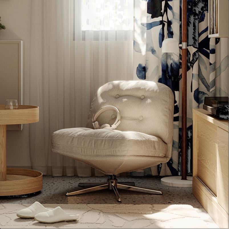 DYVLINGE ディヴリンゲ 回転イージーチェア - ケーリンゲ ベージュ