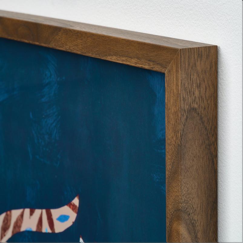 RODALM ローダルム フレーム ポスター付き - 葉っぱ柄猫 50x70cm