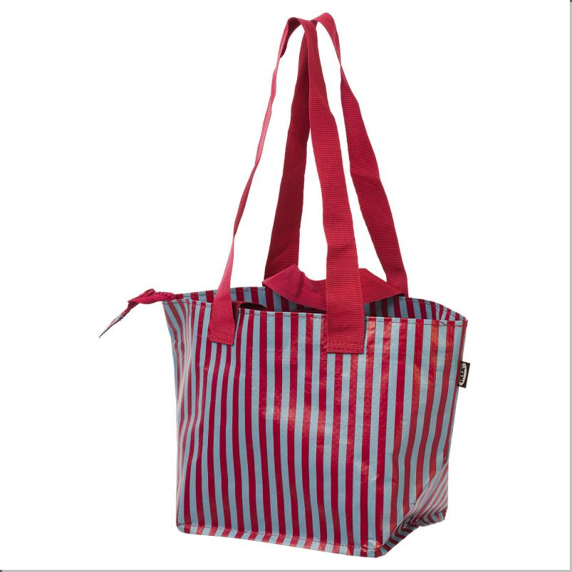 GORSNYGG ヨールスニグ キャリーバッグ - レッド ブルー/模様入り 22x15x22cm/7L