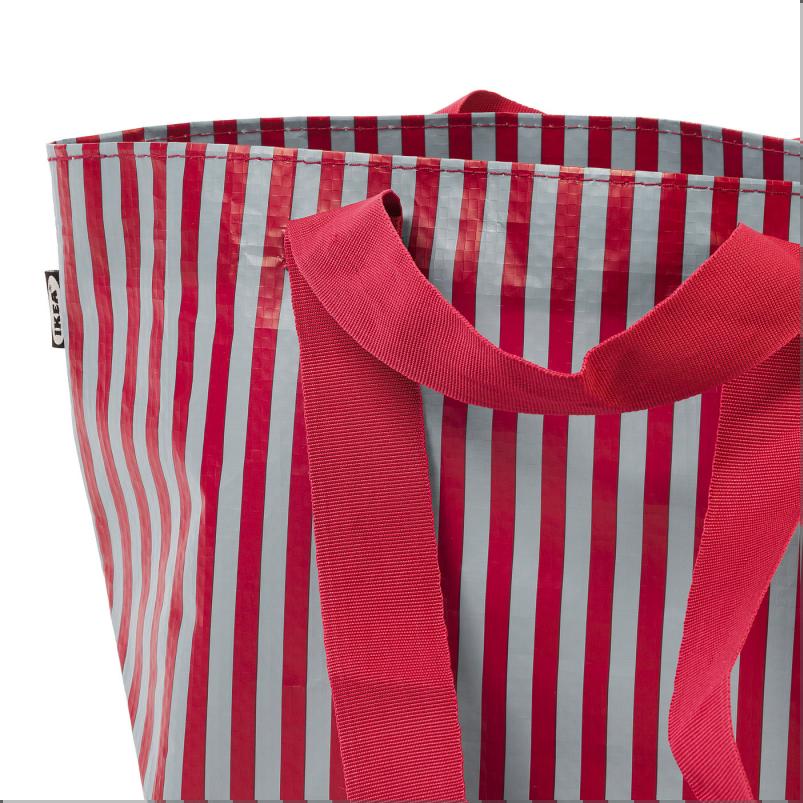 GORSNYGG ヨールスニグ キャリーバッグ - レッド ブルー/模様入り 22x15x22cm/7L