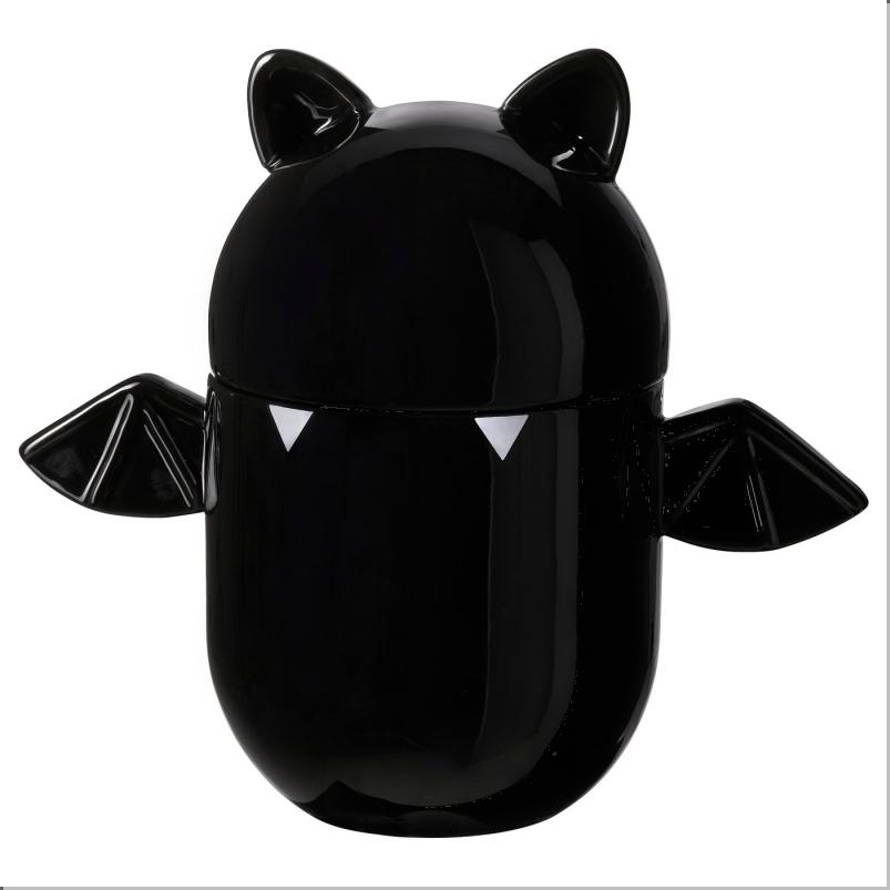 KUSTFYR クストフィール ふた付きボウル - コウモリ ブラック 19cm