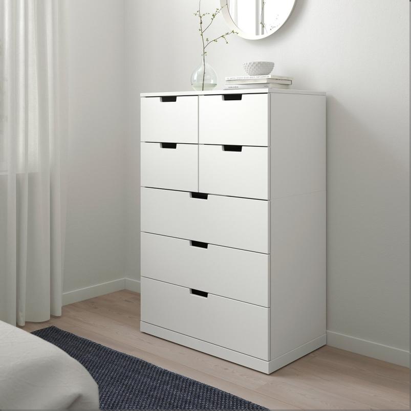 NORDLI ノールドリ チェスト（引き出し×7） - ホワイト 80x122cm