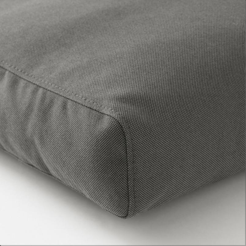 FROSON/DUVHOLMEN フローソーン/デューヴホルメン 背もたれクッション 屋外用 - ダークグレー 62x44cm