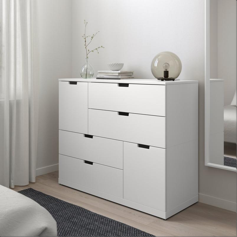 NORDLI ノールドリ チェスト（引き出し×6） - ホワイト 120x99cm