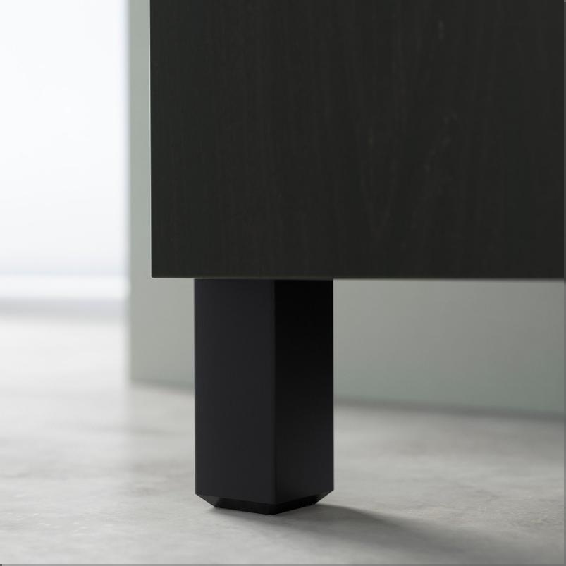 BESTA ベストー キャビネットユニット - ブラックブラウン 60x40x202cm