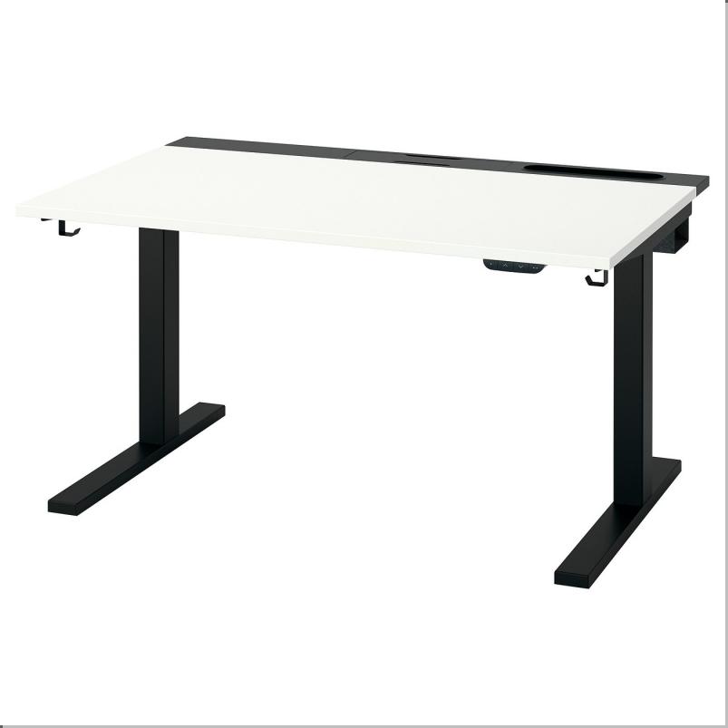 MITTZON ミッツォーン デスク 昇降式 - 100V ホワイト/ブラック 120x80cm