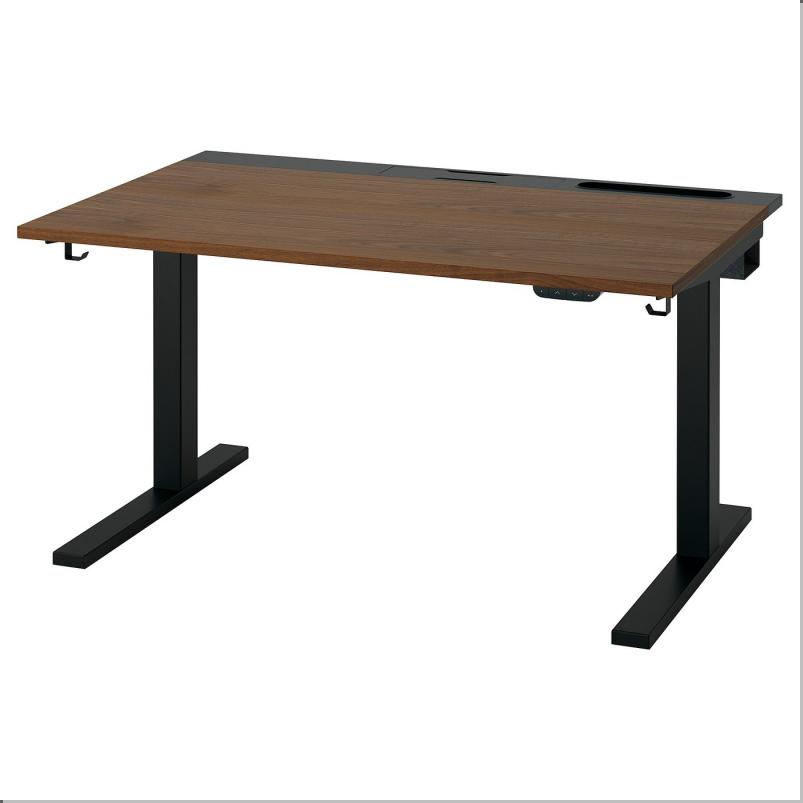 MITTZON ミッツォーン デスク 昇降式 - 100V ウォールナット材突き板/ブラック 120x80cm