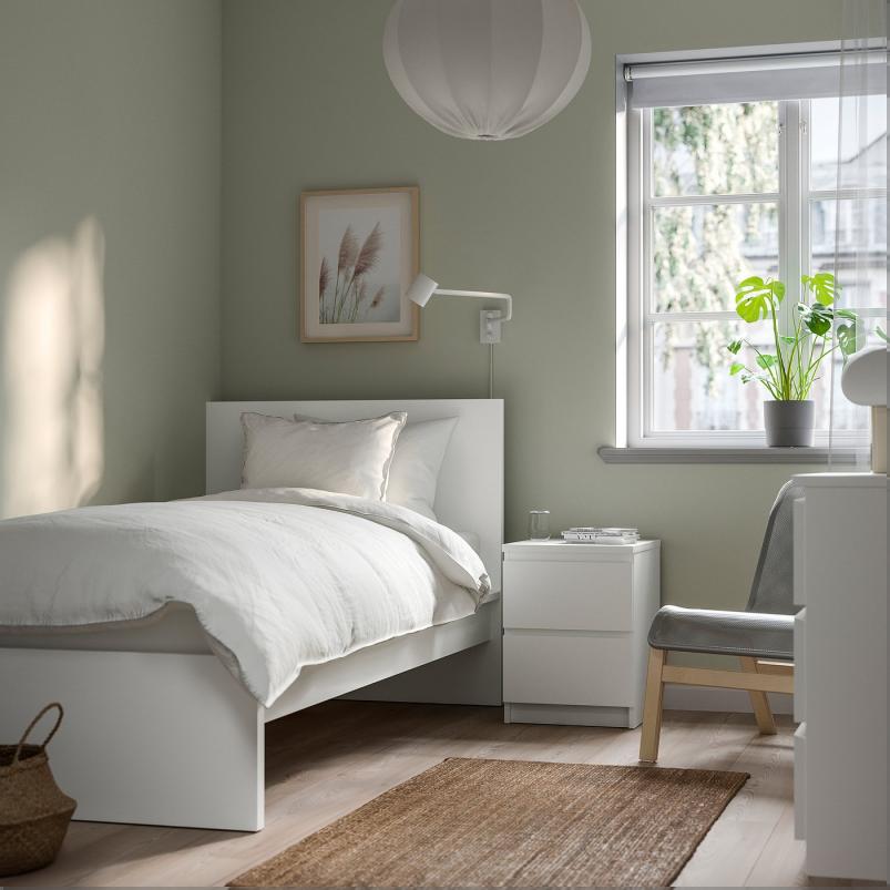 MALM マルム ベッドフレーム - ホワイト/リルヘラン 90x200cm