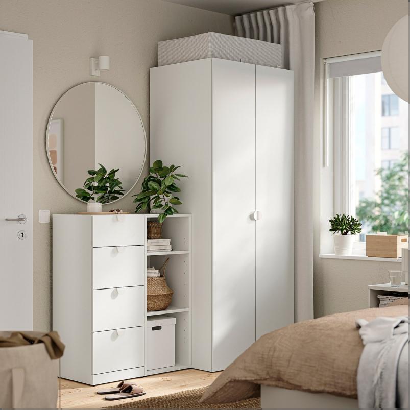 LASTARE ラスタレ ワードローブコンビネーション - ホワイト 160x62x200cm