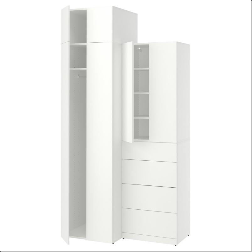 LASTARE ラスタレ ワードローブコンビネーション - ホワイト 120x62x236cm