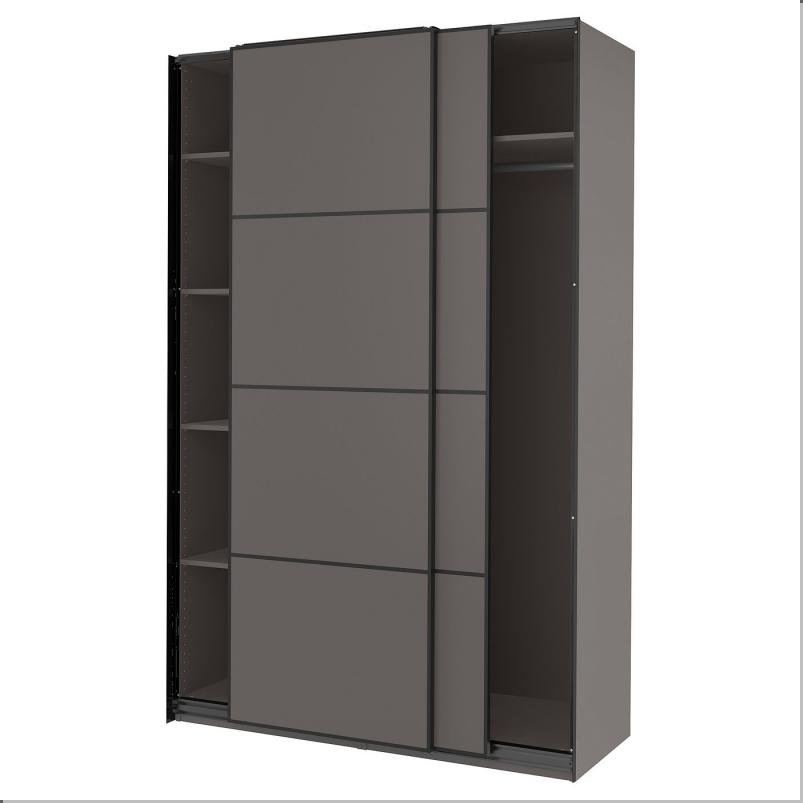 PAX パックス / MEHAMN メーハムン ワードローブ - ダークグレー/両面仕様 ダークグレー 150x66x236cm