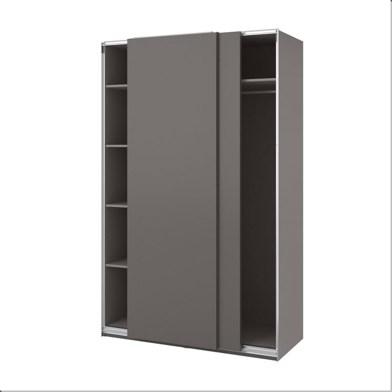 PAX パックス / HASVIK ハスヴィーク ワードローブ - ダークグレー/ダークグレー 150x66x236cm