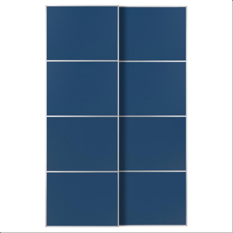 MEHAMN メーハムン 引き戸 2枚組 - アルミニウム/両面仕様 ブルー 150x236cm