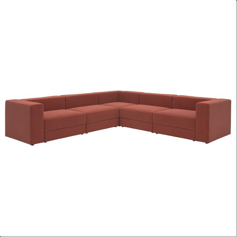 JATTEBO イェッテボ 6人掛けモジュールコーナーソファ - サムサーラ ブラウンレッド