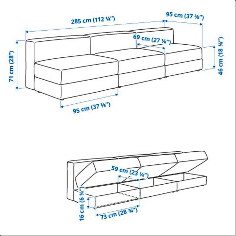 JATTEBO イェッテボ 4.5人掛けモジュールソファ - ヨハネスホブ ブラウンベージュ