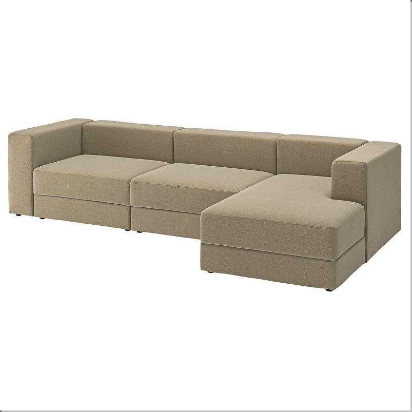 JATTEBO イェッテボ 4人掛けモジュールソファ 寝椅子付き - 右/ヨハネスホブ ブラウンベージュ