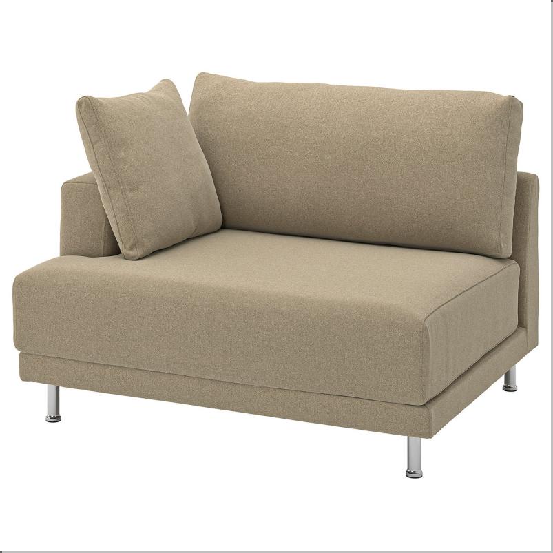 UPPAKRA ウッポークラ 1.5人掛けシートモジュール - アームレスト付き 左/ヨハネスホブ ブラウンベージュ