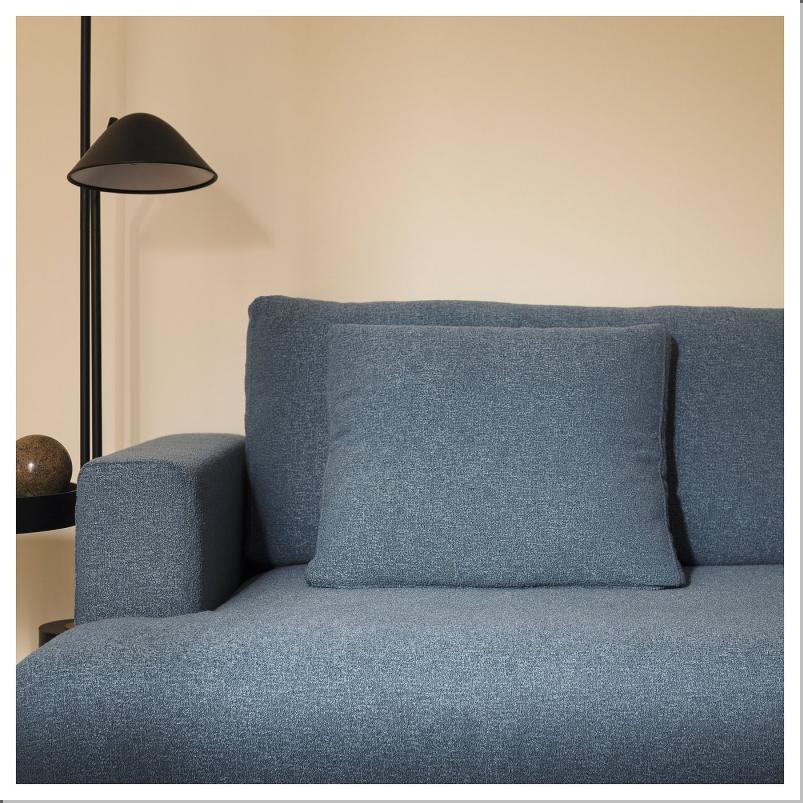 UPPAKRA ウッポークラ 3人掛けモジュールソファ - 寝椅子付き 右/アクスヴァラ ダークグレーブルー