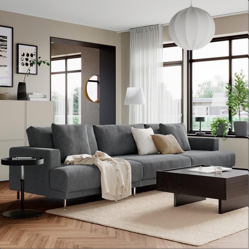 UPPAKRA ウッポークラ 4.5人掛けモジュールソファ - ヨハネスホブ ダークグレー