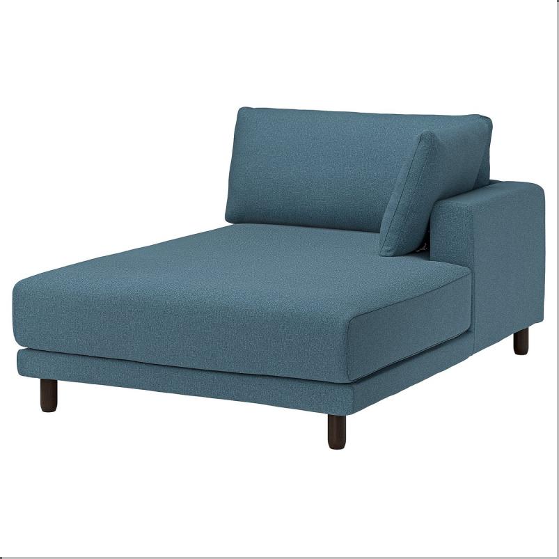 UPPAKRA ウッポークラ 寝椅子モジュール - アームレスト付き 右/アクスヴァラ ダークグレーブルー