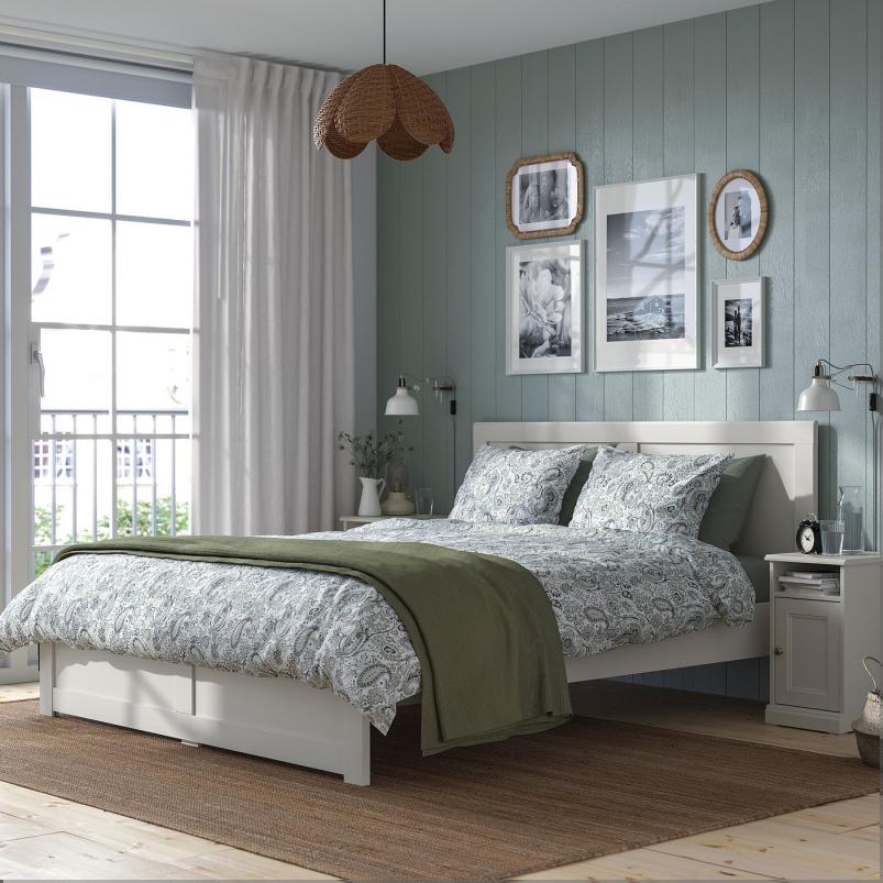 FAGELFJALLET フォーゲルフィェレット ベッドルーム家具3点セット - オフホワイト 160x200cm