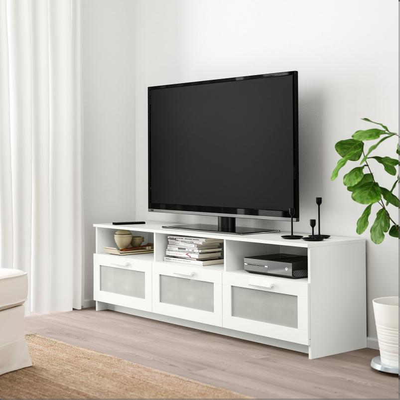 BRIMNES ブリムネス テレビ台 - ホワイト 180x41x53cm
