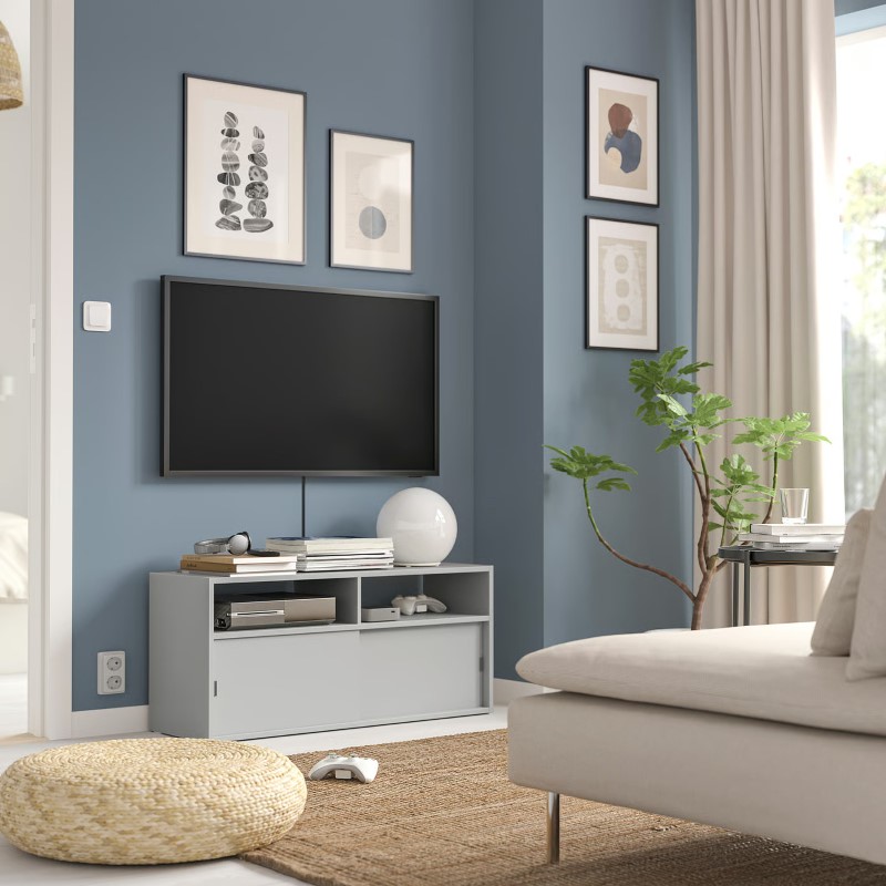 SPIKSMED スピクスメッド テレビ台 - ライトグレー 97x32cm